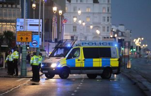 False bomb threat caused evacuation at Brighton seafront by a hoax caller who is being hunted down.