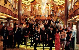 Volunteers at the Southampton Pride get a special afternoon treat aboard the Queen Elizabeth, a luxury Cunard liner